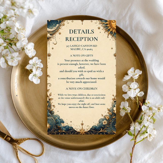 Celestial Vintage Botanical Enclosure Card (Creator Uploaded)