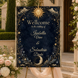 Celestial Vintage Sun Moon Wedding Foam Board