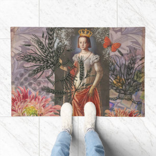 Celestial Virgo Goddess Collage: Vintage Celestial Doormat