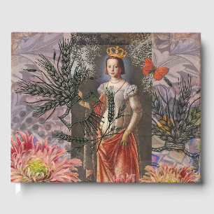 Celestial Virgo Goddess Collage: Vintage Celestial Guest Book