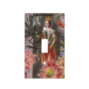 Celestial Virgo Goddess Collage: Vintage Celestial Light Switch Cover