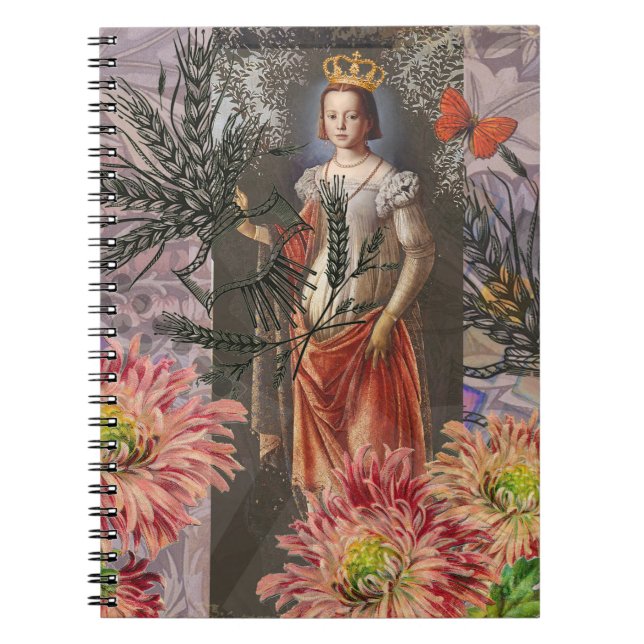 Celestial Virgo Goddess Collage: Vintage Celestial Notebook (Front)