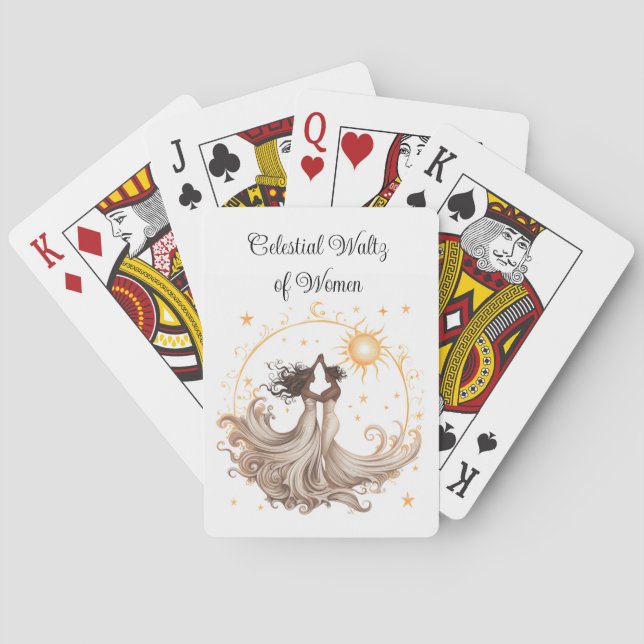 Celestial Waltz of Women Poker Cards (Back)