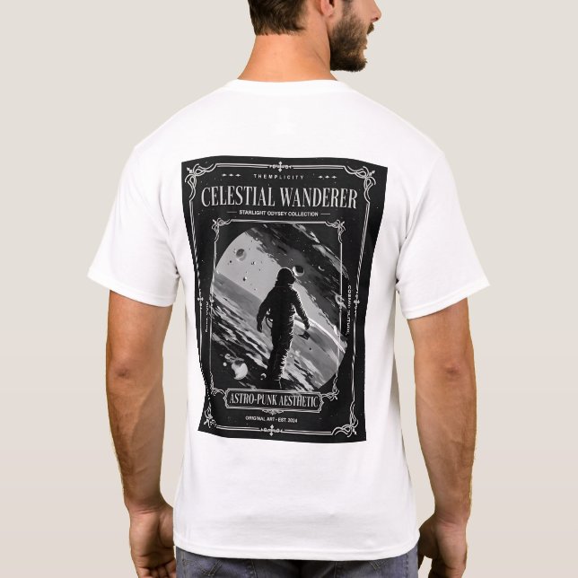 Celestial Wanderer Astro-Punk T-Shirt (Back)