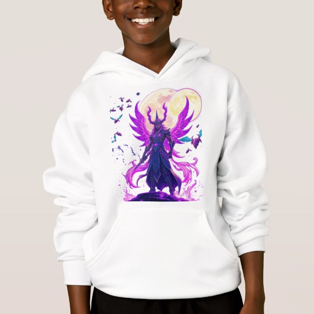 Celestial Warrior of the Neon Moon Hoodie (Front)