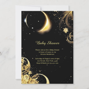 Celestial Watercolor Baby Shower Invitation