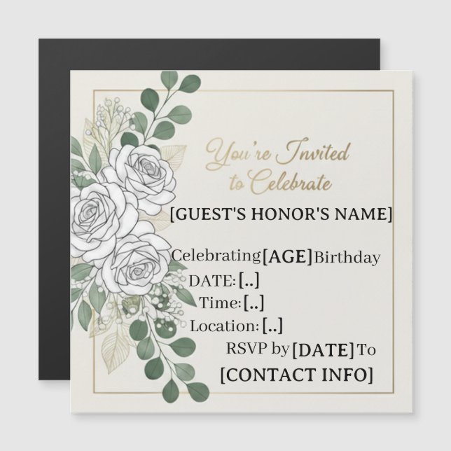 Celestial Watercolor Galaxy Birthday Invitation  (Front/Back)