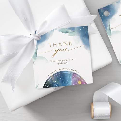 Celestial Watercolor Thank Your Wedding or other Favor Tags