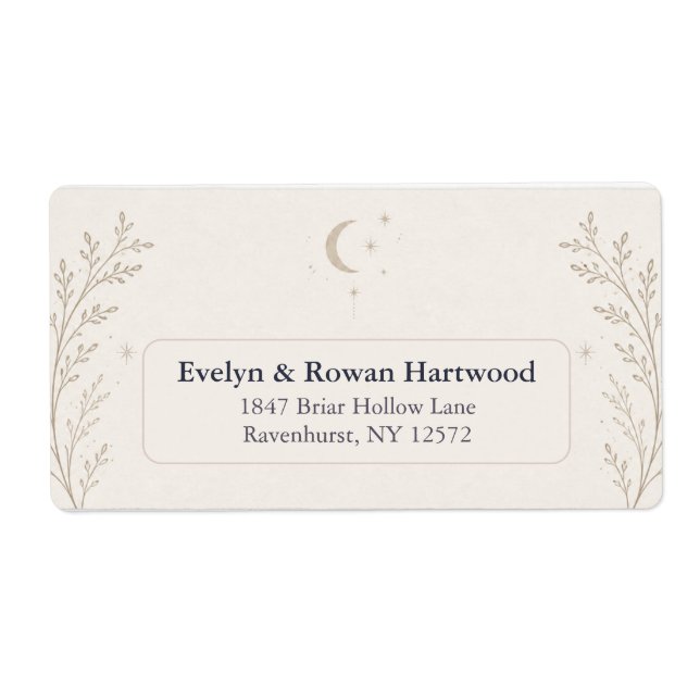 Celestial Wedding Address Labels (Front)