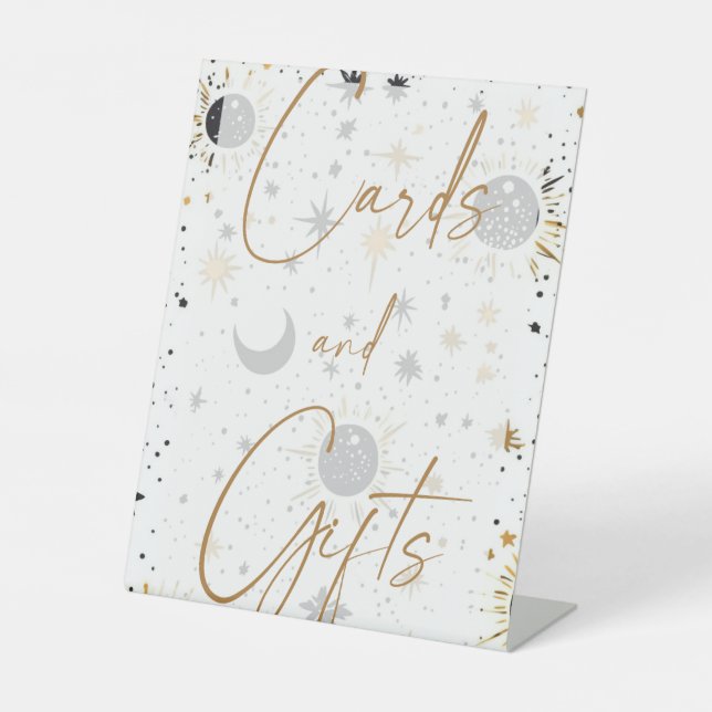 Celestial Wedding Cards & Gifts Pedestal Sign (Front)