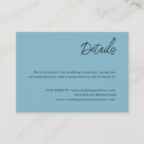 Celestial Wedding Details Enclosure Card