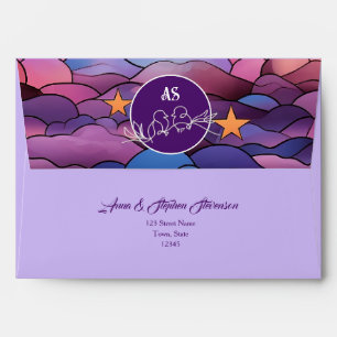 Celestial Wedding Envelope with Stars