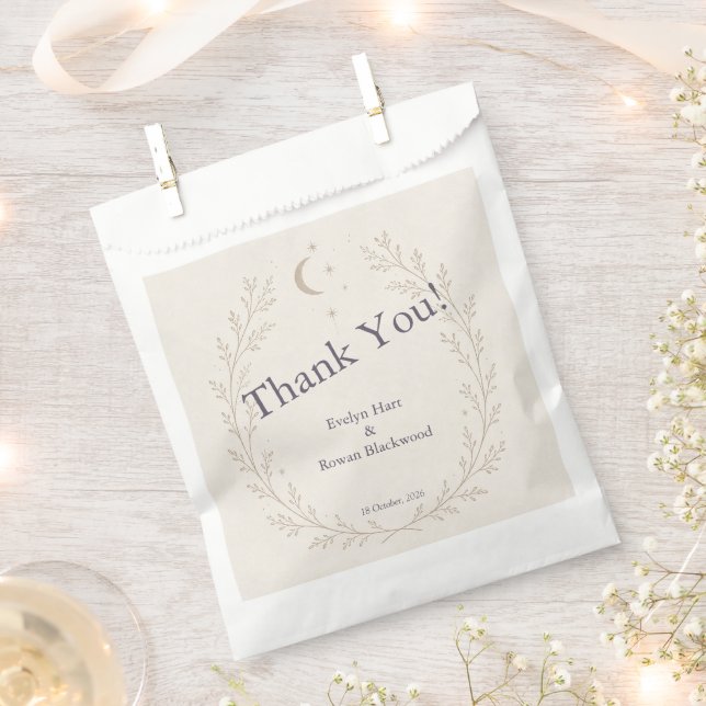 Celestial Wedding Favor Bag (Clipped)