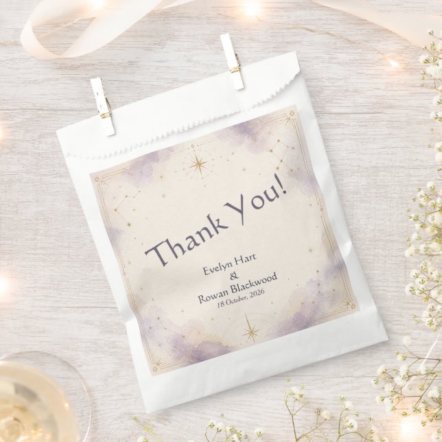 Celestial Wedding Favor Bag (Clipped)