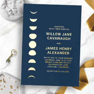Celestial Wedding Foil Invitation
