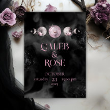 Celestial Wedding Invitation Template Moon Phase 