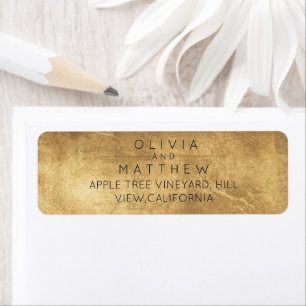 Celestial Wedding Navy and Gold Wedding Label