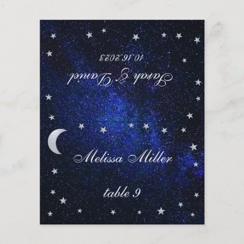 Celestial Wedding Place Card _ Printed Guest Name