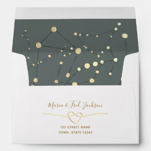 Celestial Wedding Return Address Envelope