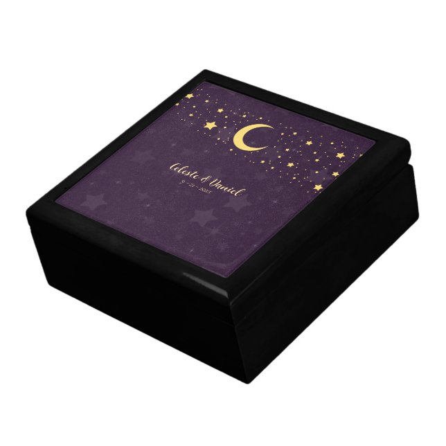Celestial Wedding Starry Sky  Gift Box (Side)