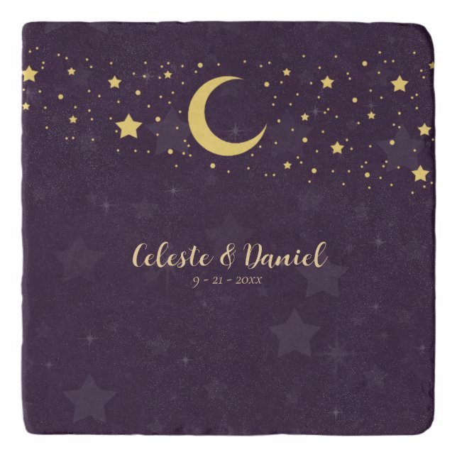 Celestial Wedding Starry Sky  Trivet (Front)