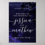 Celestial Wedding Theme Welcome To Our Wedding Poster at Zazzle