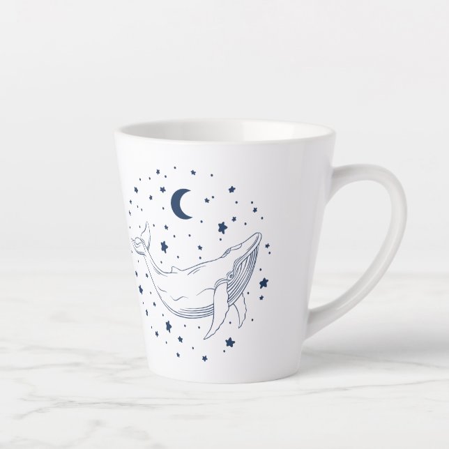 Celestial Whale  Latte Mug (Right)