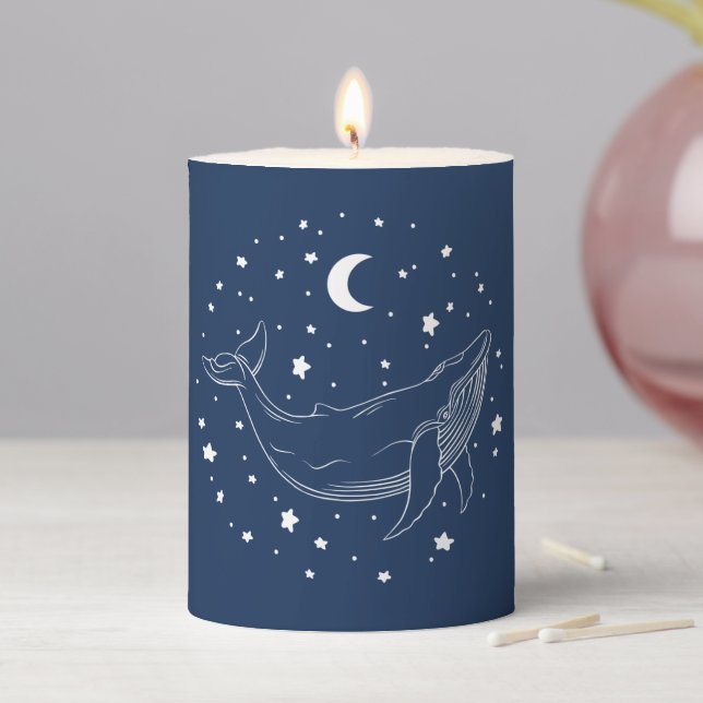 Celestial Whale Pillar Candle (In Situ)