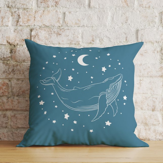 Celestial Whale Throw Pillow (Creator Uploaded)