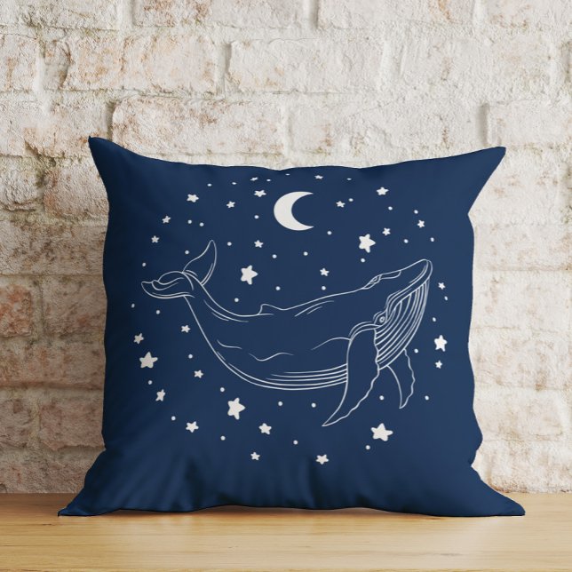 Celestial Whale Throw Pillow (Creator Uploaded)