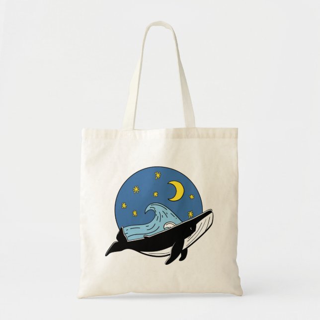 Celestial Whale Tote Bag (Front)