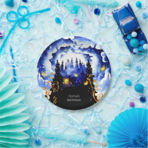 Celestial Whimsical Woodland Birthday Paper Plates