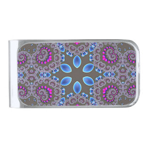 Celestial Whirl Silver Finish Money Clip