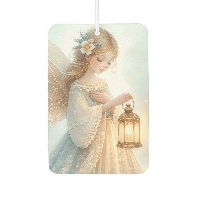 Celestial Winter Angel Lantern of Comfort Air Freshener (Front)