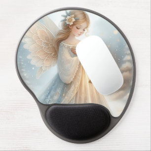 Celestial Winter Angel Lantern of Comfort Gel Mouse Pad
