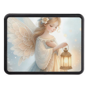 Celestial Winter Angel Lantern of Comfort Hitch Cover