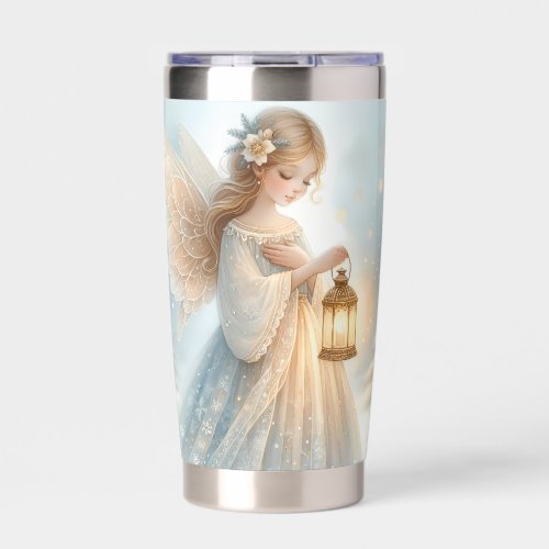 Celestial Winter Angel Lantern of Comfort Insulated Tumbler