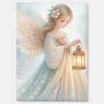 Celestial Winter Angel Lantern of Comfort Magnet
