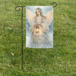 Celestial Winter Angel Lantern of Grace Garden Flag