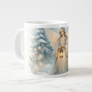 Celestial Winter Angel Lantern of Grace Giant Coffee Mug