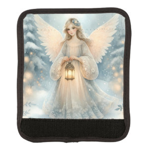 Celestial Winter Angel Lantern of Grace Luggage Handle Wrap