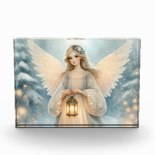 Celestial Winter Angel Lantern of Grace Photo Block