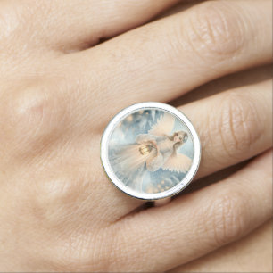 Celestial Winter Angel Lantern of Grace Ring