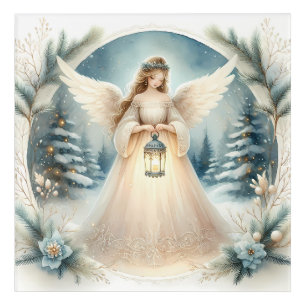 Celestial Winter Angel Lantern of Hope Acrylic Print