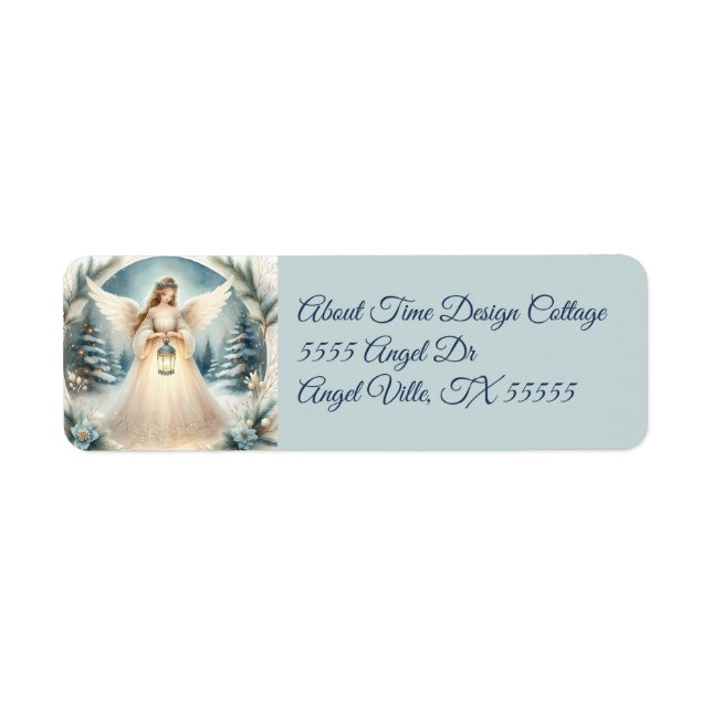Celestial Winter Angel Lantern of Hope Label (Front)