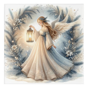 Celestial Winter Angel Lantern of Peace Acrylic Print