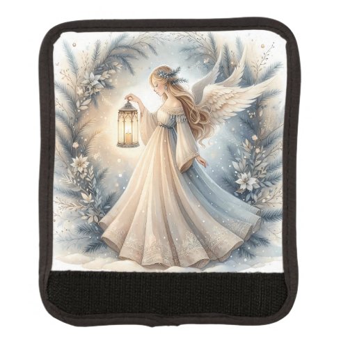 Celestial Winter Angel Lantern of Peace Luggage Handle Wrap
