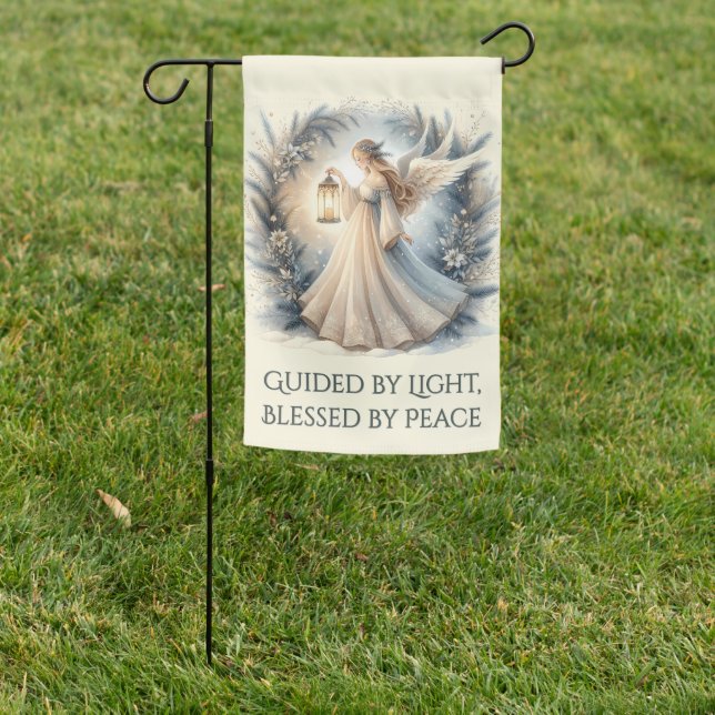 Celestial Winter Angel Text Style Flag (In SItu)