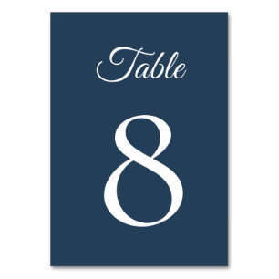 Celestial Winter Midnight Sparkle Wedding Table Number