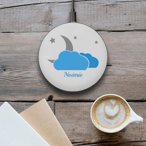 Celestial Wireless Charger with moon and stars